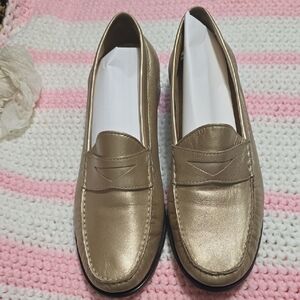 Gold Loafers for Women
